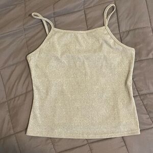 Women grey cropped tank top